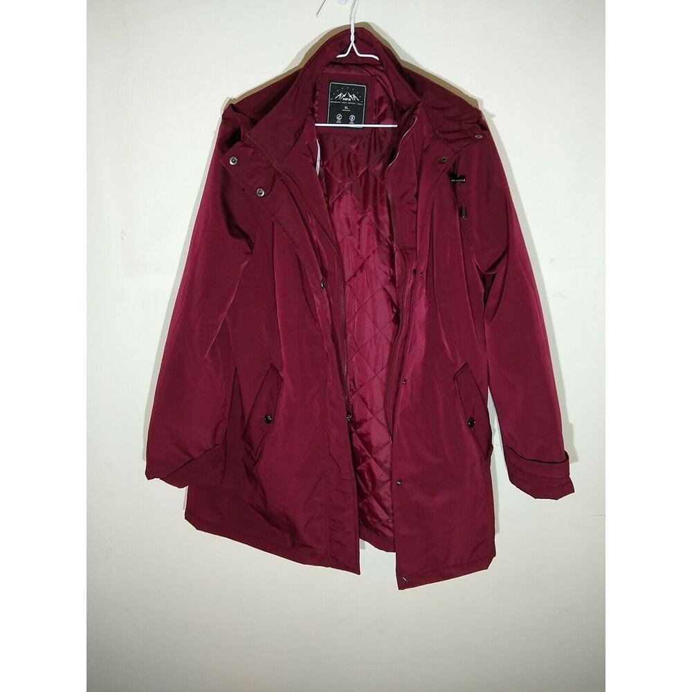 HFX Ladies' All Weather Trench Coat Zinfandel Maroon Size XL
